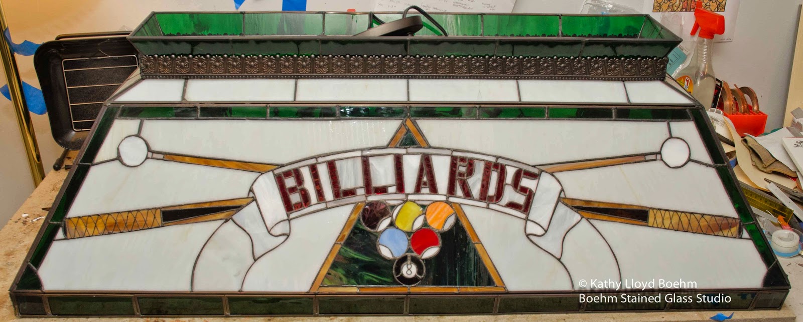 Boehm Stained Glass Blog Repair Billiards Pool Table Lamp