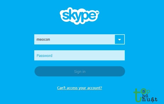Khởi động ứng dụng Skype