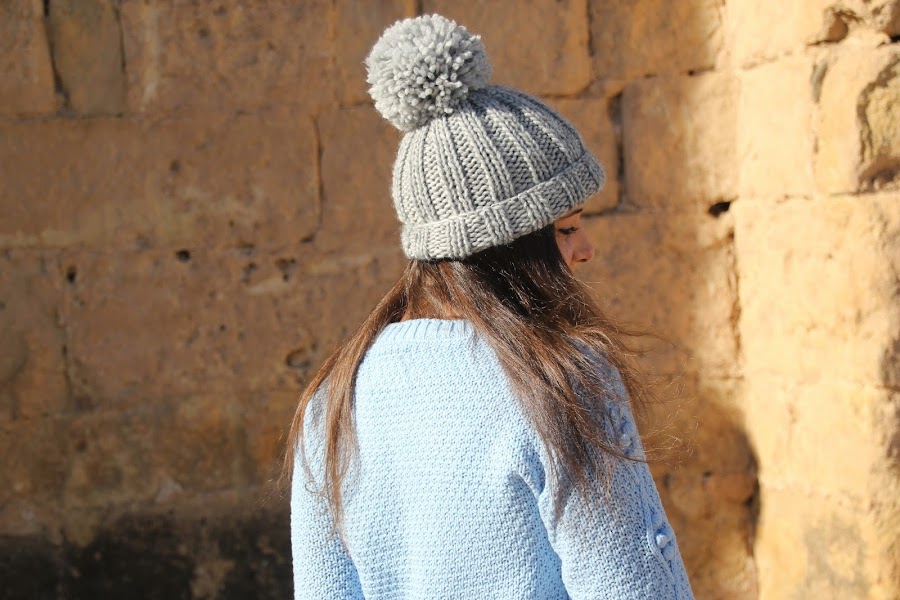 DIY Cómo hacer gorro de lana dos agujas (patrón gratis) blog de costura y blog diy