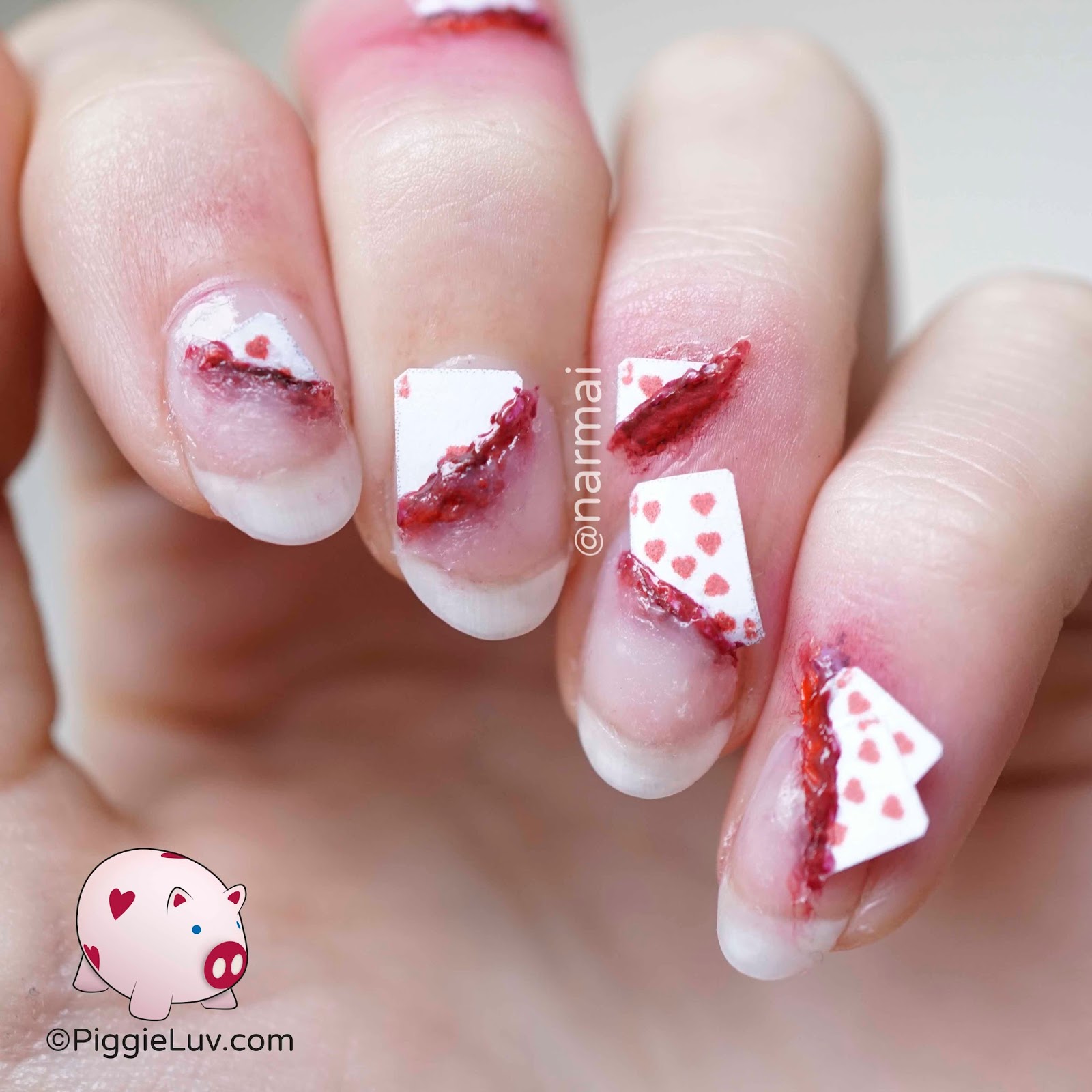 Piggieluv Killer Cards Nail Art