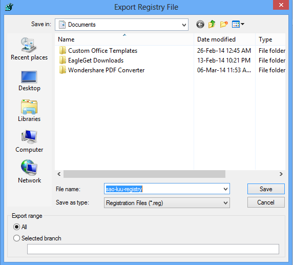 Hướng dẫn sao lưu registry trên Windows