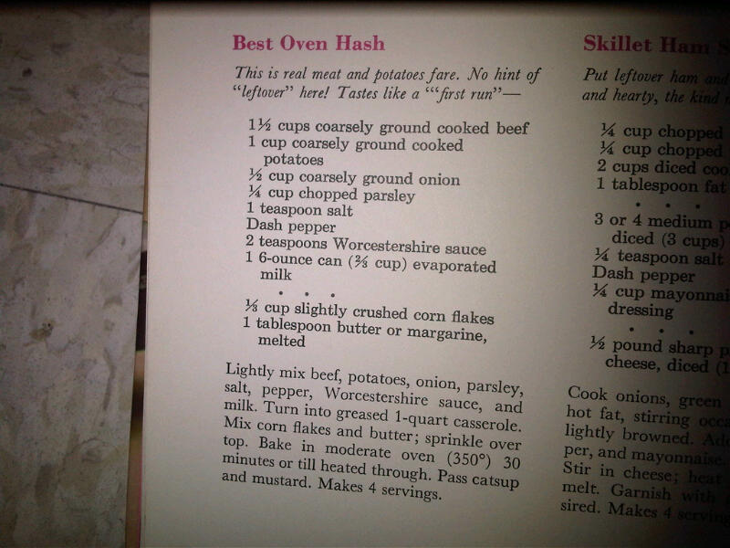 Carried Away with Vintage Gourmet: Best Oven Hash