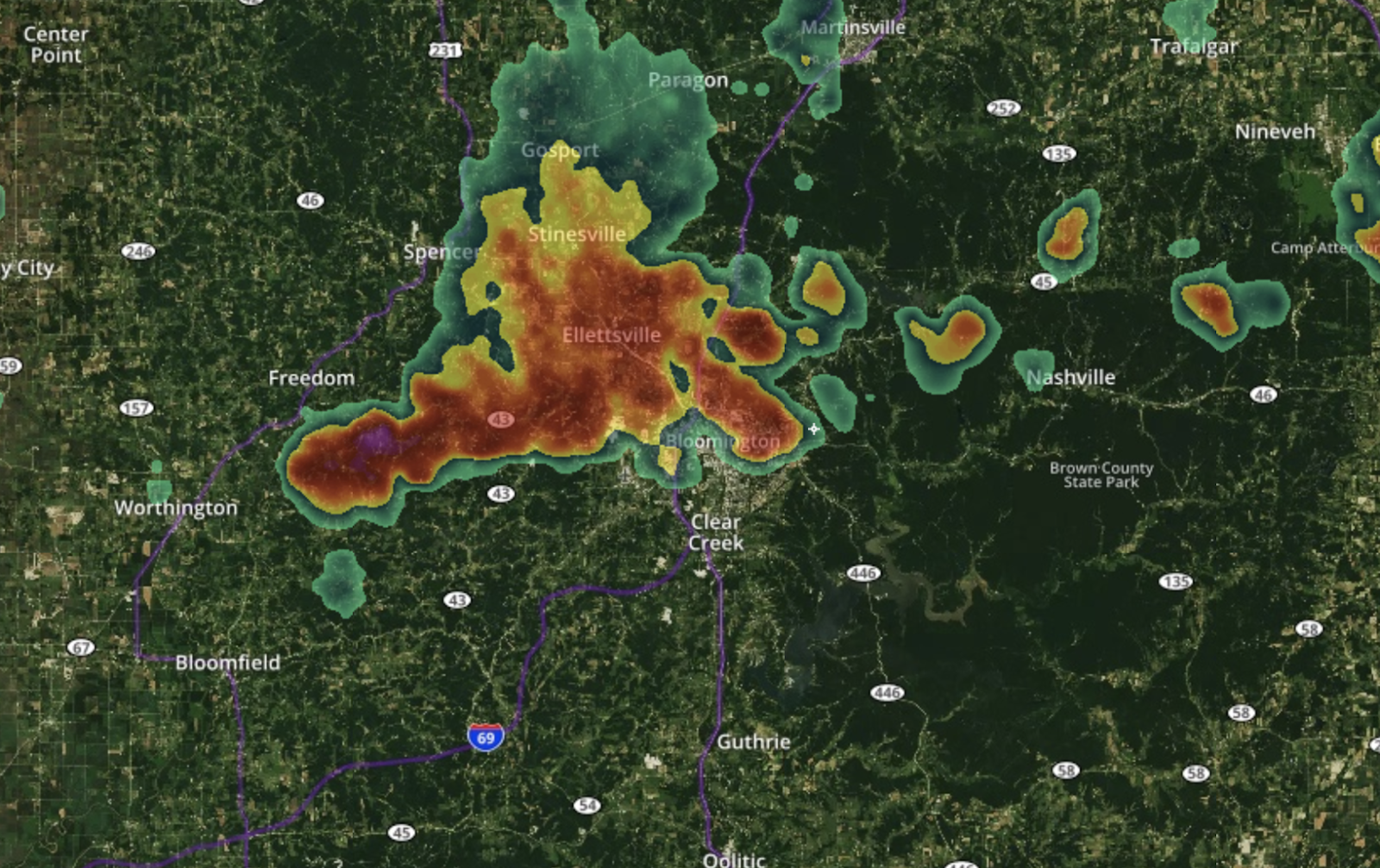 Burl's Weather Page Small pop storm right over northern Monroe County.