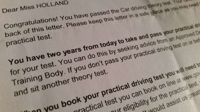 Driving Theory Test Pass Letter