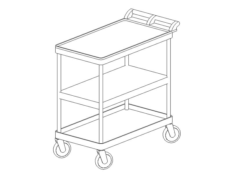 BIM HEALTHCARE REVIT FAMILIES Utility Carts