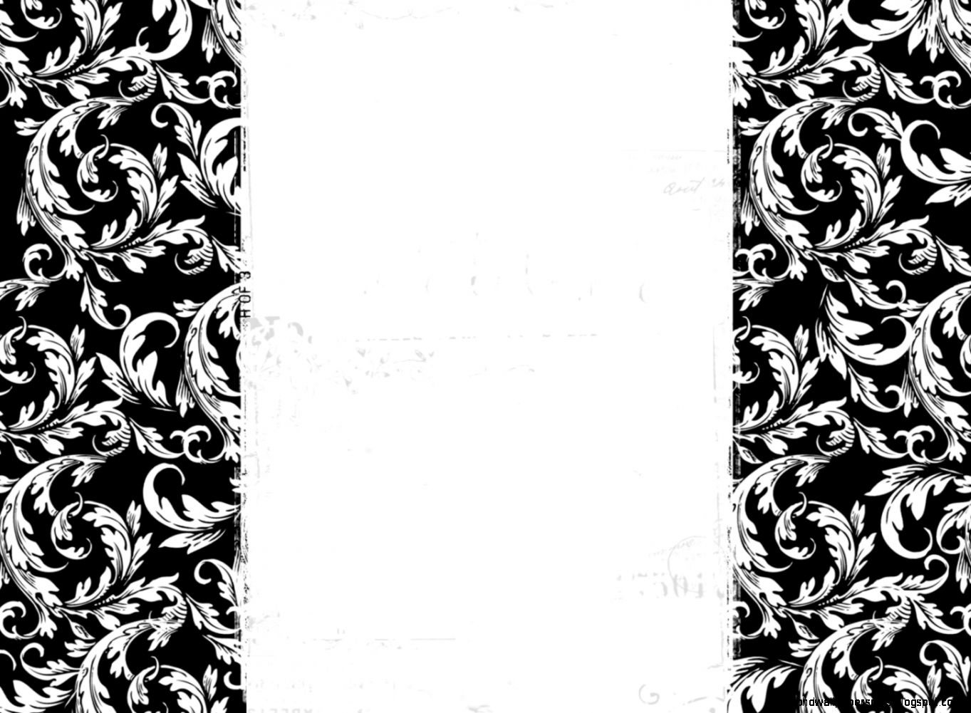 Black and White Damask Background