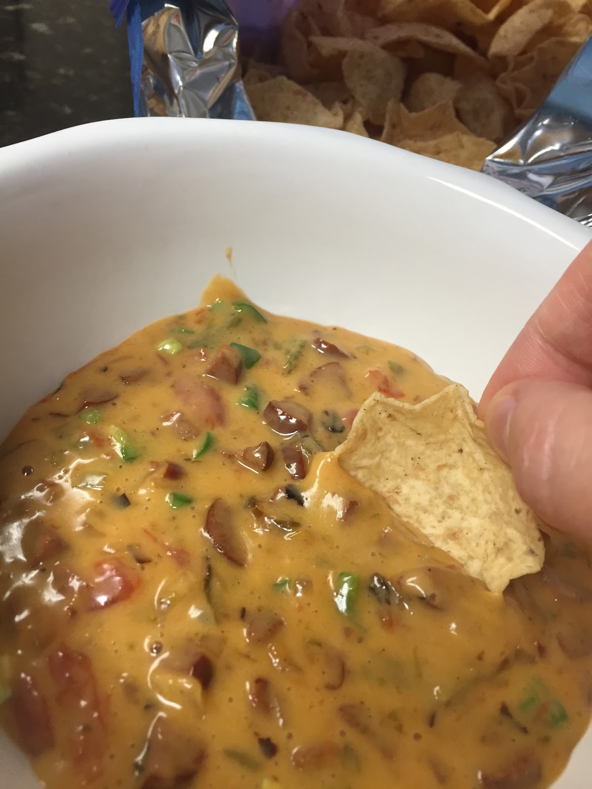 Cooking through Cravings Roasted Jalapeno and Chorizo Queso