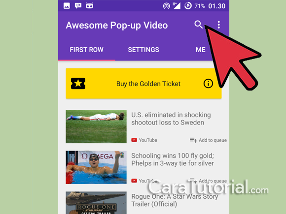 Cari video di Awesome Pop-up Video Android