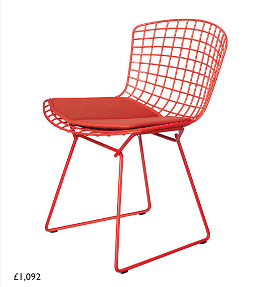 Harry Bertoia's Wire Chair in RED (Knoll)