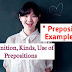 Preposition Examples | Definition, Kinds & Use Of Preposition With Examples