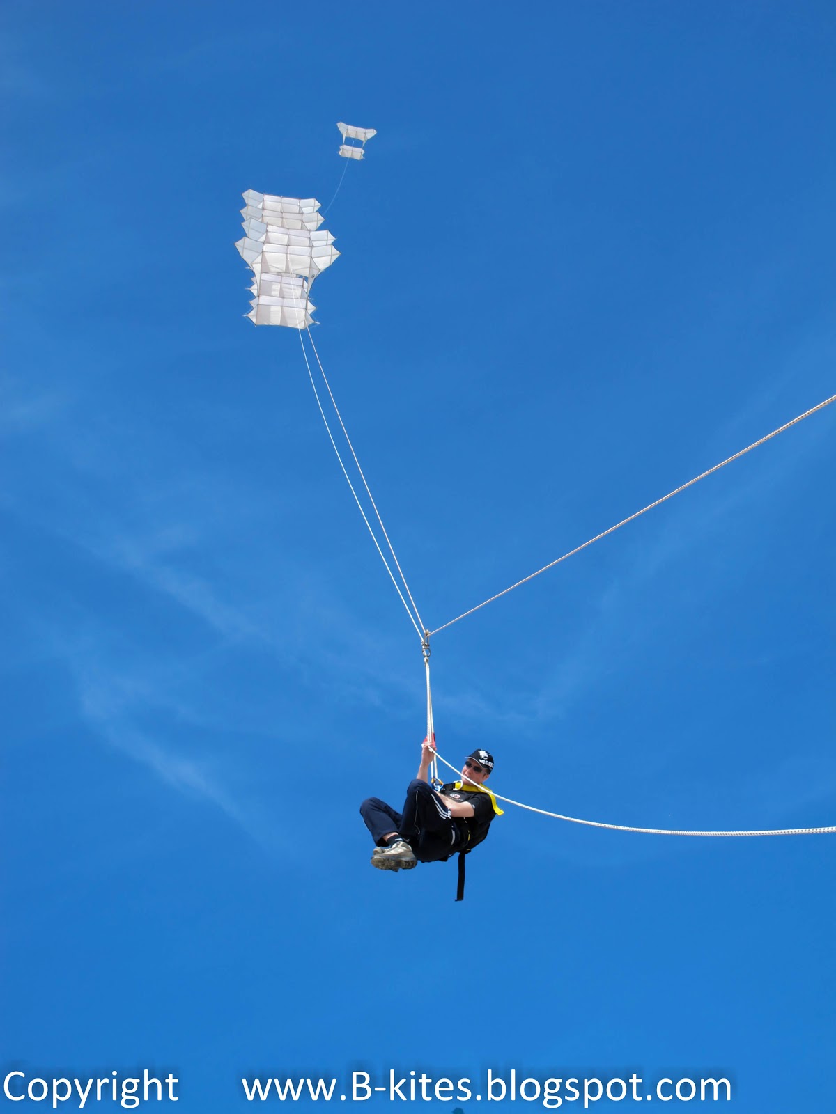 Bkites Man lifting kites in Berck