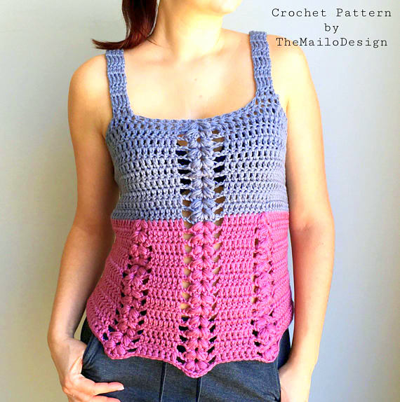 sleeveless summer shirt crochet pattern