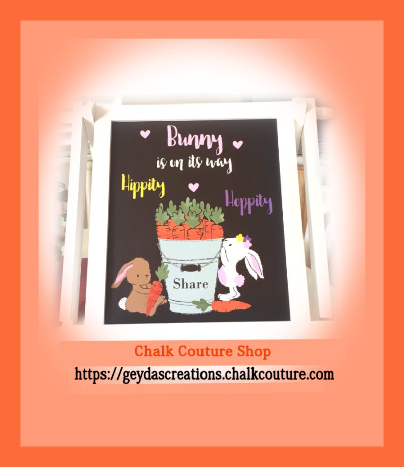 Paper Craft Creations Chalk Couture Build A Bunny Home Decor Chalkboard