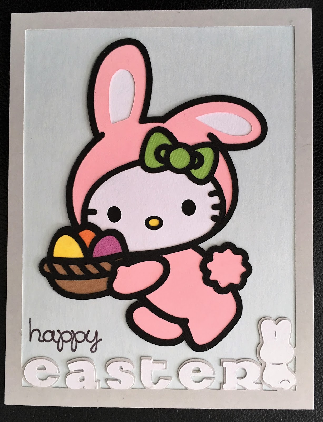 scrap-ali ever after: Hello Kitty Easter Bunny cards made with Cricut