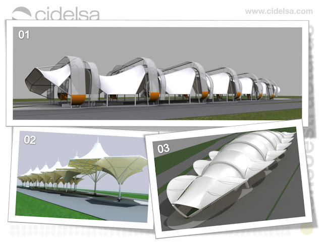 tensile architecture Organismo urbano... estación Del Sol