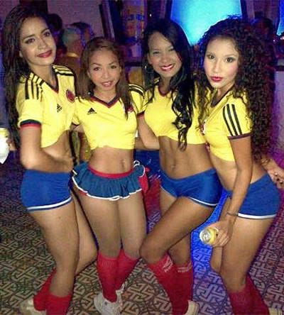 Mundial Brasil 2014 World Cup: mujeres más hermosas, lindas, bellas. Sexy girls, chicas guapas. Aficionadas bonitas Colombia colombiana
