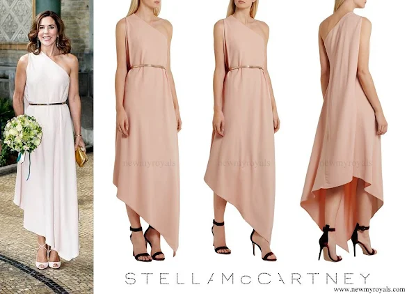 Crown Princess Mary wore STELLA MCCARTNEY Charlie one-shoulder stretch-crepe gown