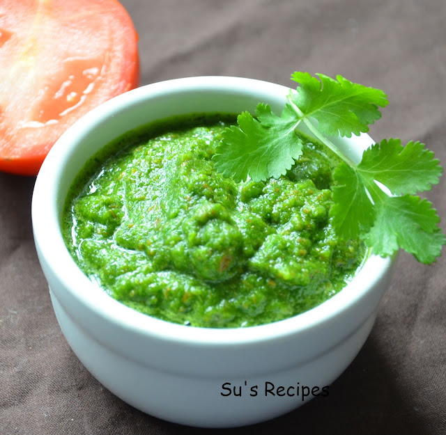 Su's Recipes Coriander Chutney