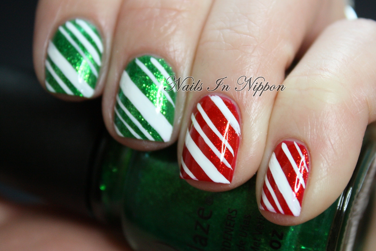 Nails In Nippon: Christmas Stripes