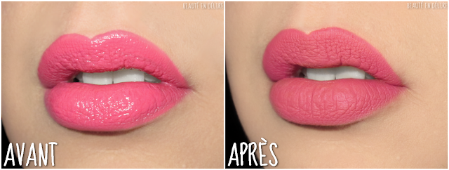 Astuce 5: Matifier un rouge à lèvres avc une poudre libre, compacte ou un fard adapter.