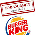 Vacancy in Burger King