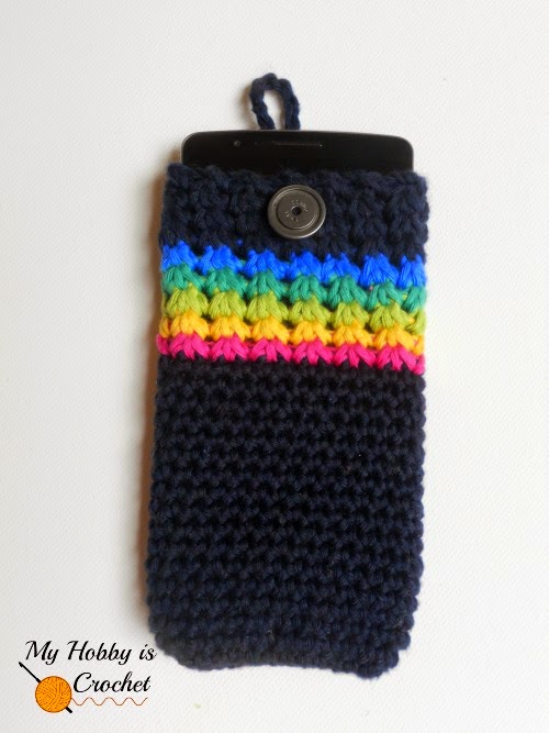 „Midnight Rainbow“ Phone Cover - Free Crochet Pattern + Tutorial 