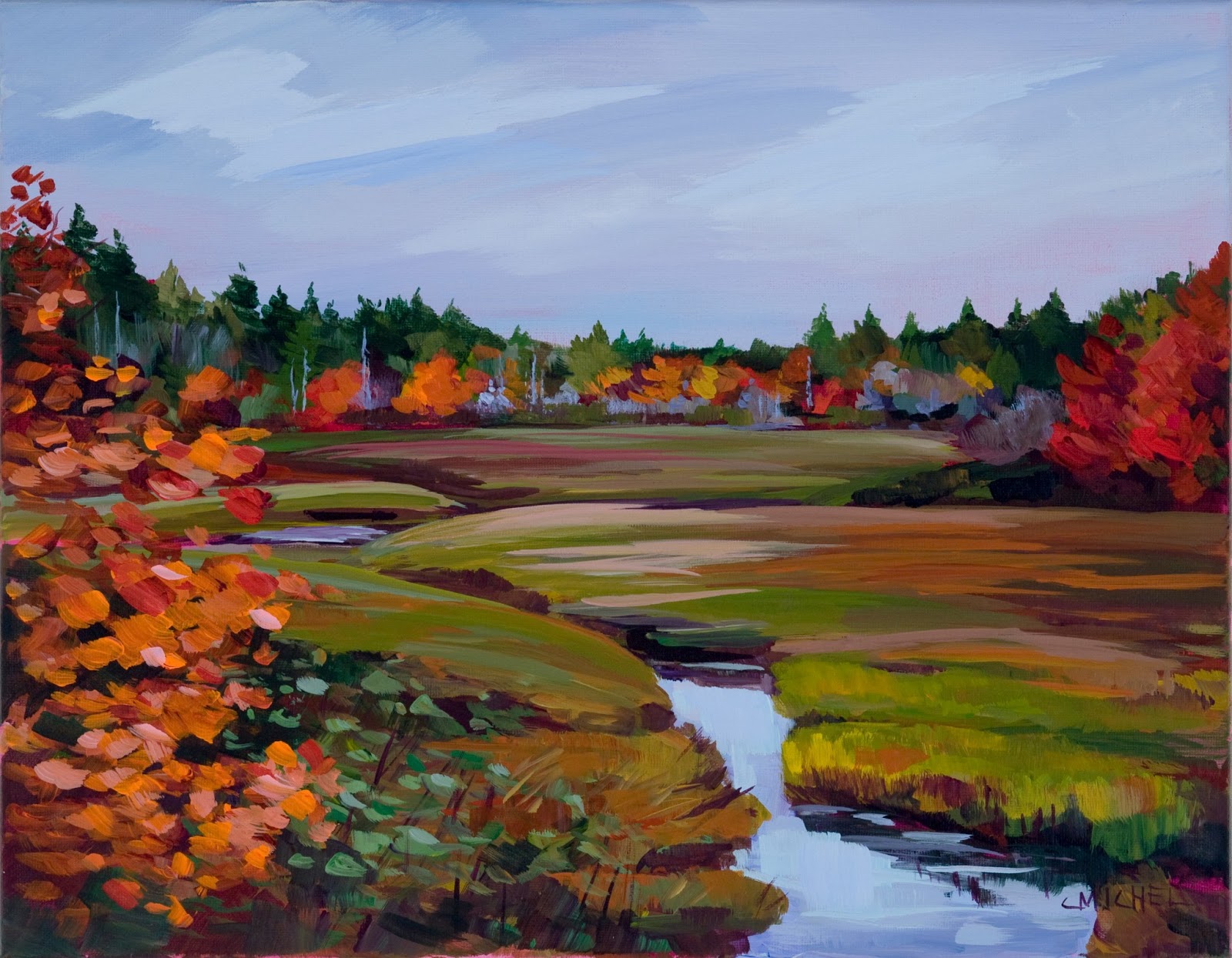 Sold Golden Road Marsh 7 North Light Gallery Millinocket Maine