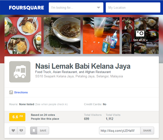 Foursquare - Nasi Lemak Babi Kelana Jaya