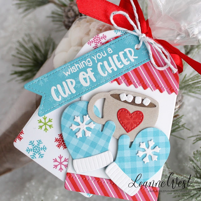 Sunny Studio Stamps: Build-A-Tag Warm & Cozy Fancy Frames Mug Hugs Sweater Vest Loopy Letter Dies Winter Themed Cards by Leanne West