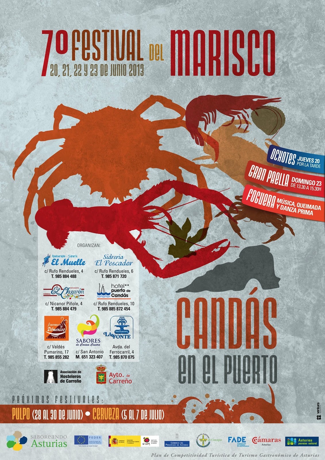 Asturias Festival del marisco en Candás. Carreño.
