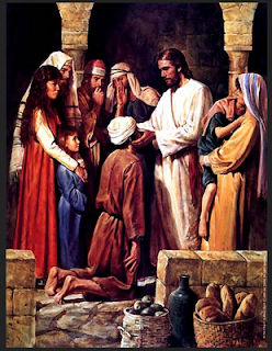 Jesus heals a blind man