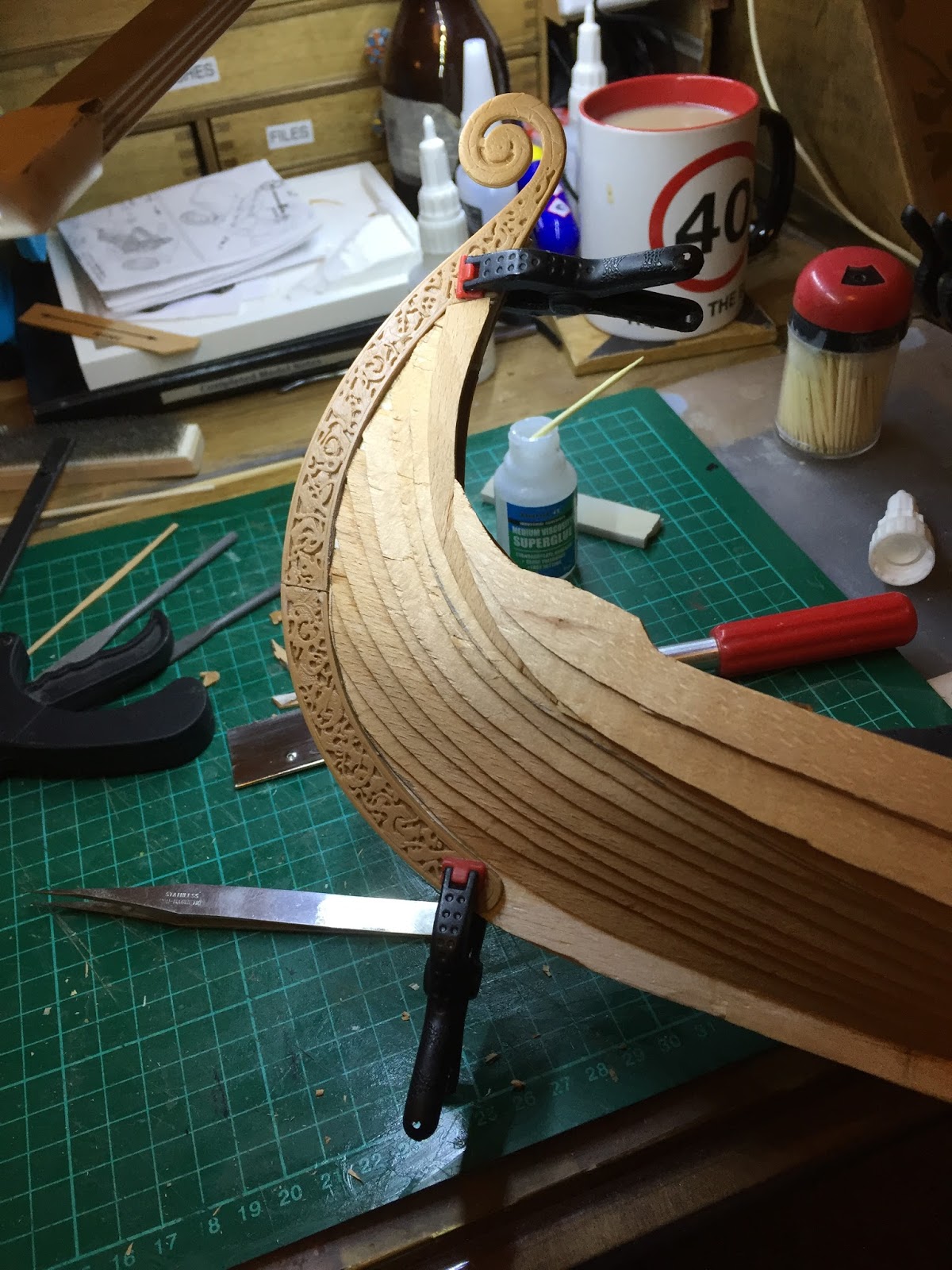 Scale Model Workbench Billings Boats Oseberg Viking Ship