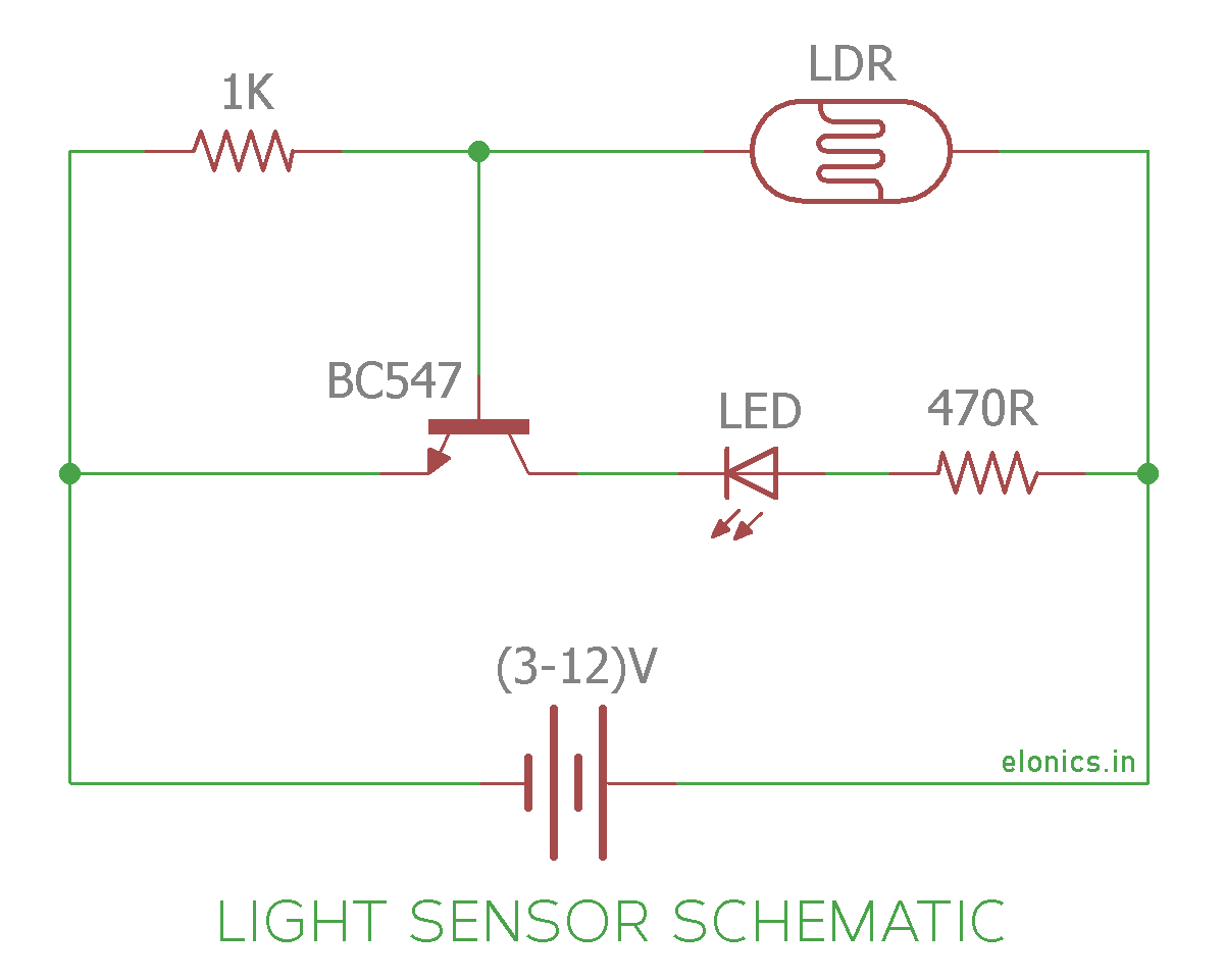 Simple Light Sensing Circuit Diagram