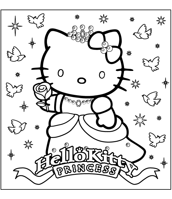 coloring pages for girls of hello kitty - photo #27