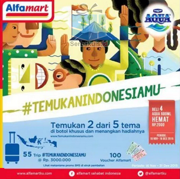 Promo Undian AQUA Temukan Indonesiamu Alfamart