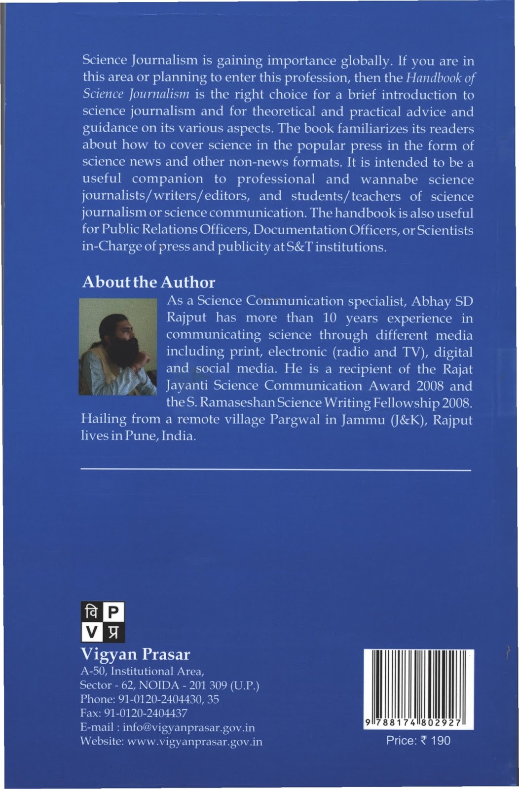SCIENCE COMMUNICATION Handbook of Science Journalism