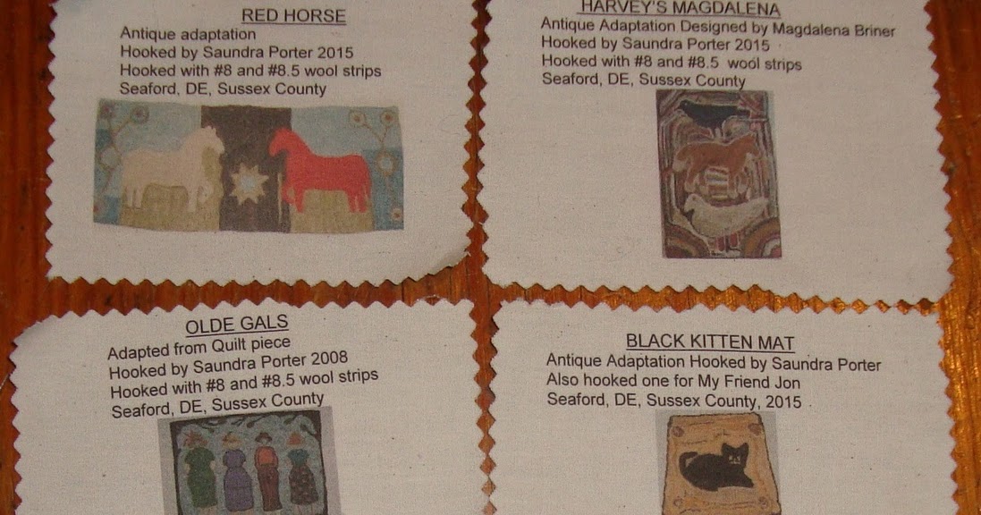 Saundra of Woodland Junction Making Rug Labels