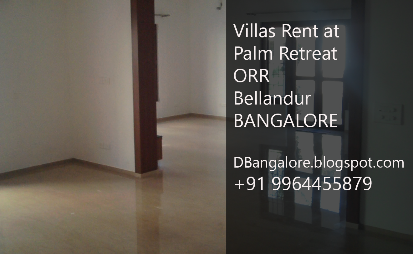BANGALORE Villas Flats for Rent Adarsh Palm Retreat Villas for Rent in Bellandur, Bangalore