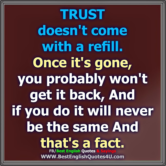 TRUST doesn't come with a refill.