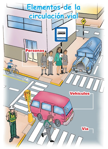 seguridad vial, personas, vehículos, vía pública