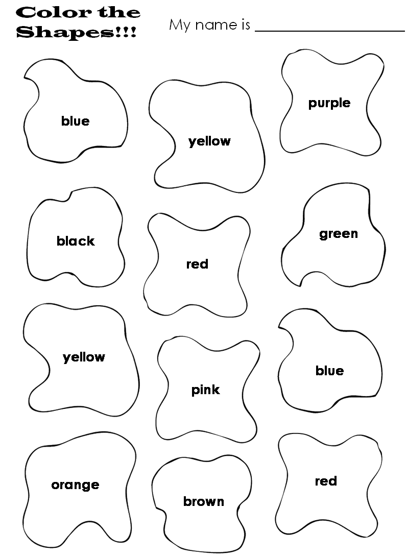 Fichas de Inglés para niños Fichas de los colores en inglés