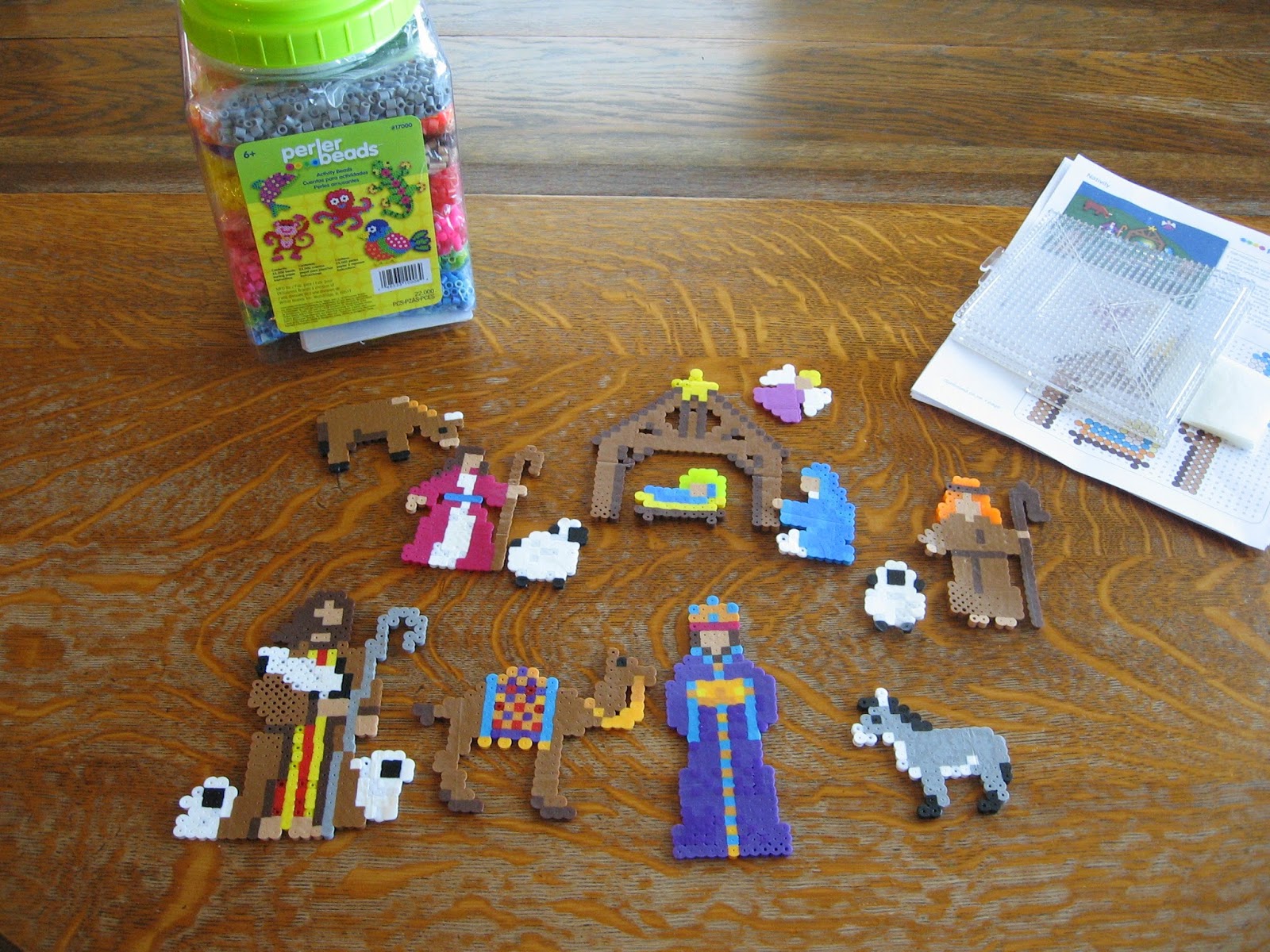 Almost Unschoolers The Very First Noel and a Perler© Bead Nativity