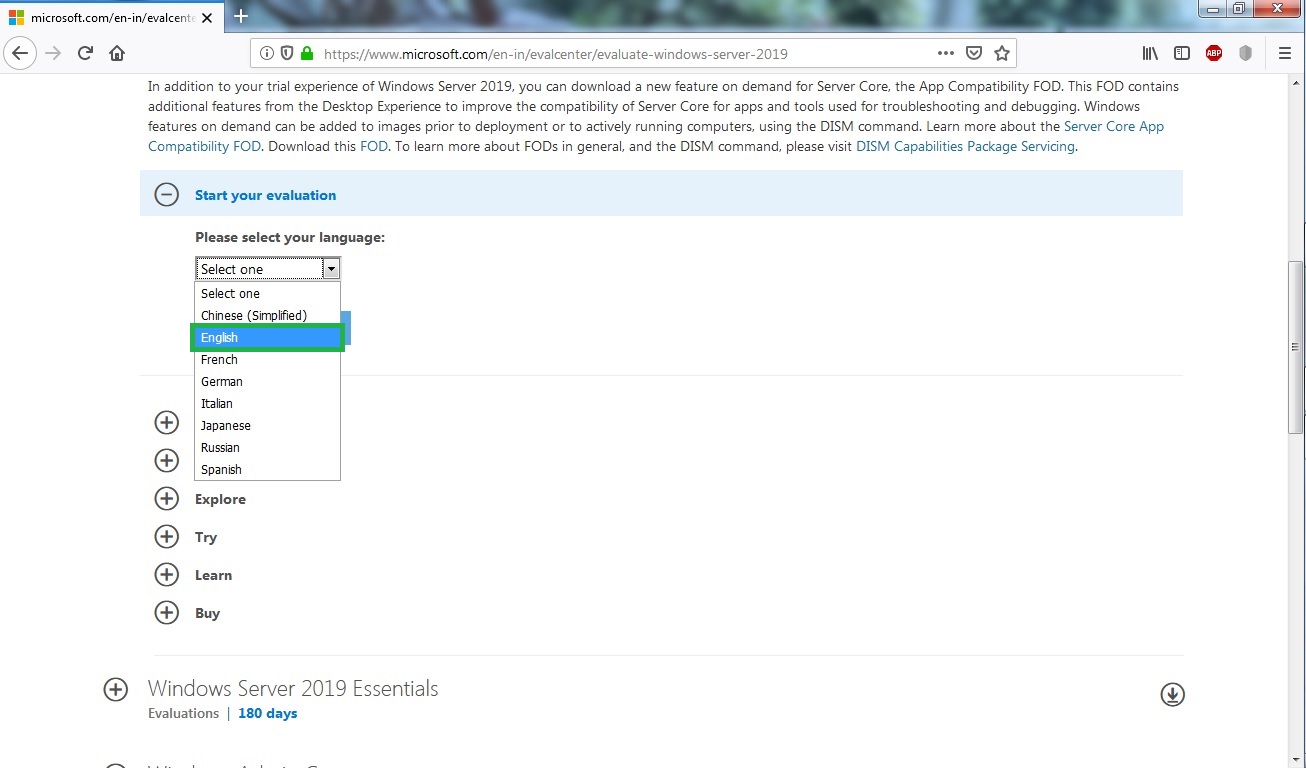 How to Download Trial Version on Windows Server 2019 ISO image