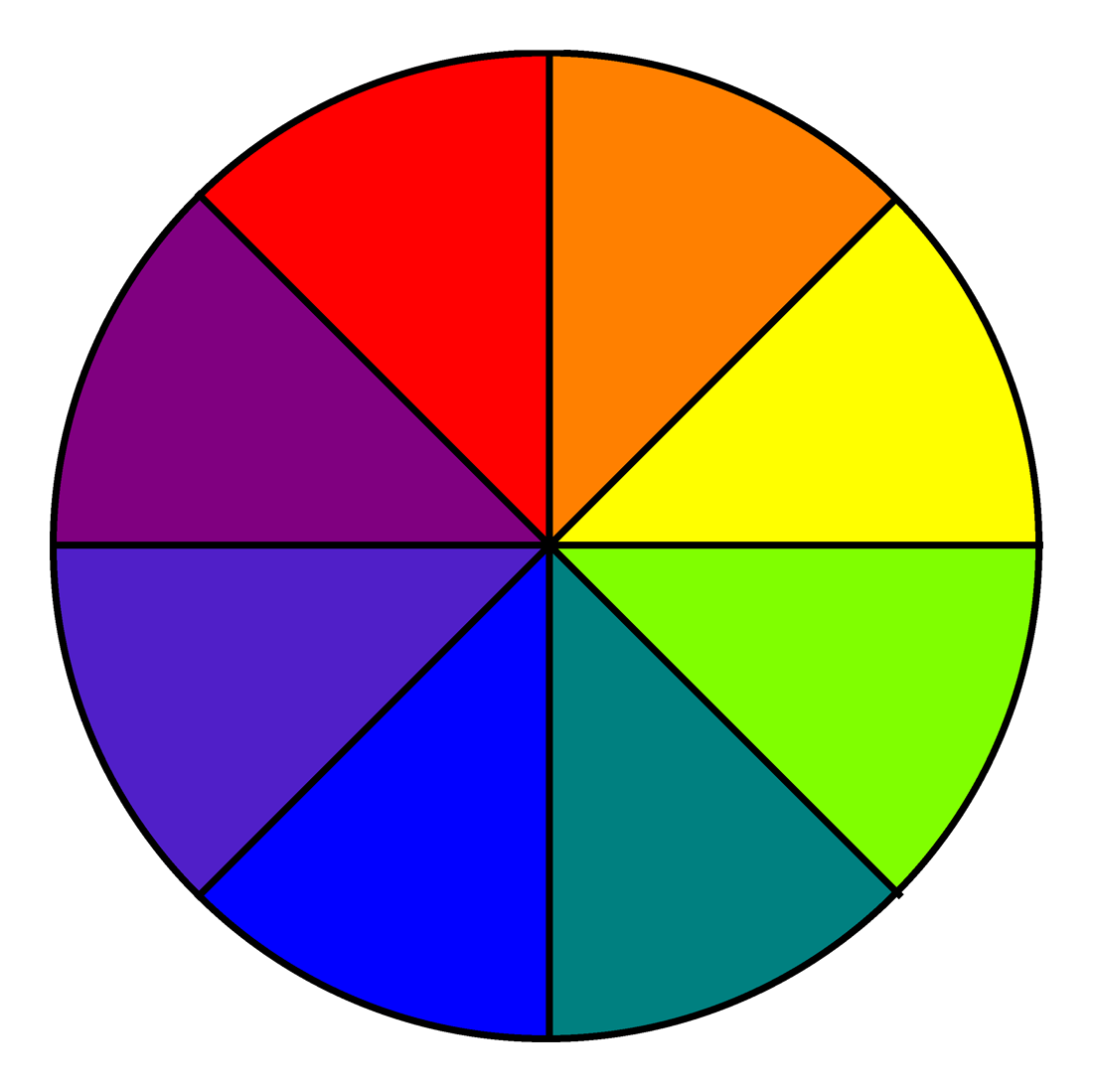 12 part color wheel primary colors