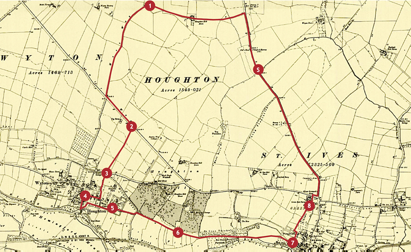 Cambridgeshire walks St Ives to Houghton (via Wyton on the Hill)