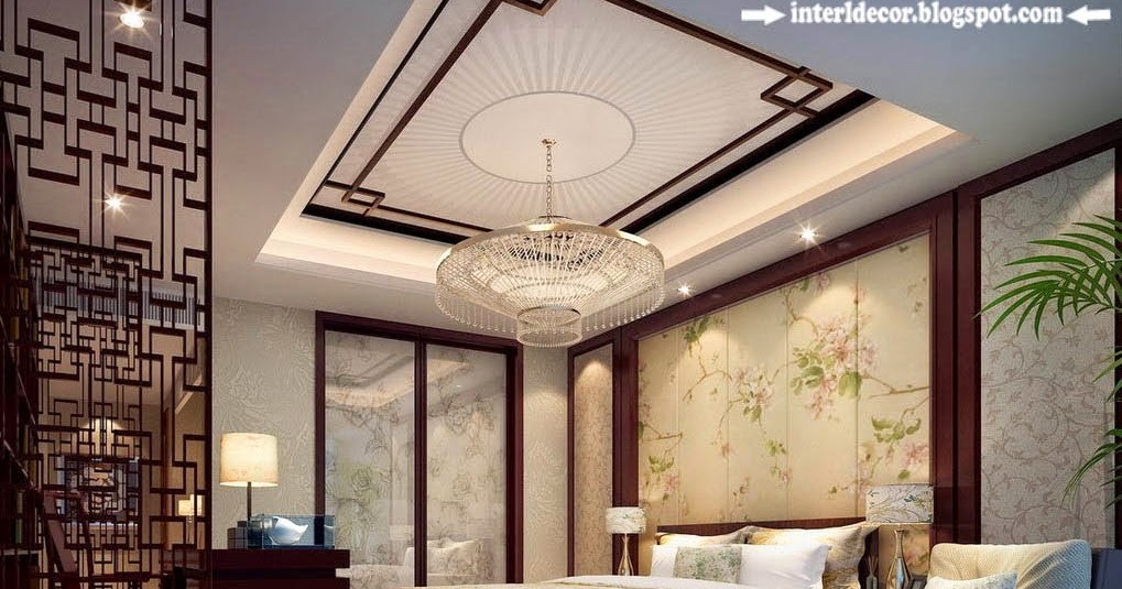 30 Pictures Luxury Bedroom Gypsum Ceiling Design With Crystal
