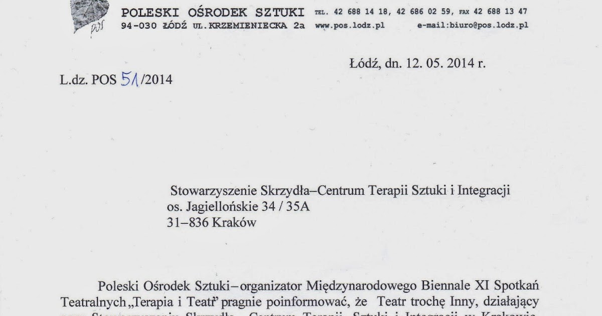Teatr Trochę Inny Oficjalne Zaproszenie Na Międzynarodowe Biennale