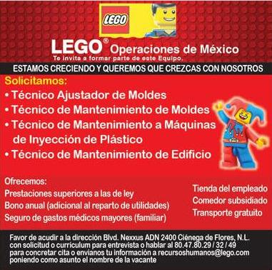LEGO OPERACIONES DE MEXICO EMPLEO