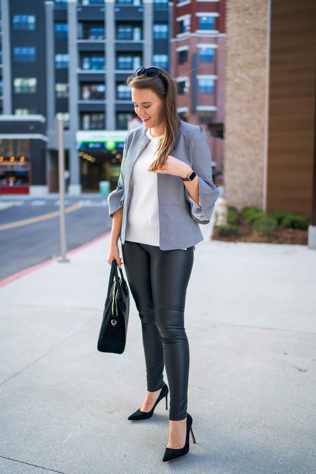 How to Wear Leather Leggings to Work | New York City Fashion and ...
