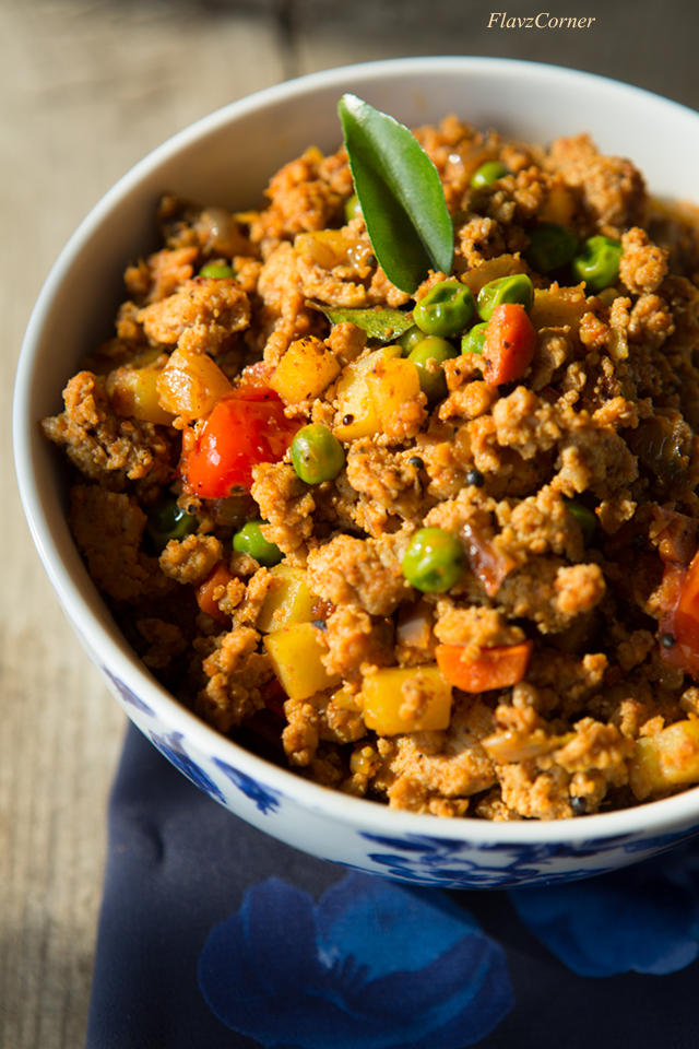 Keema - Spicy Indian Ground Turkey With Mixed Vegetables